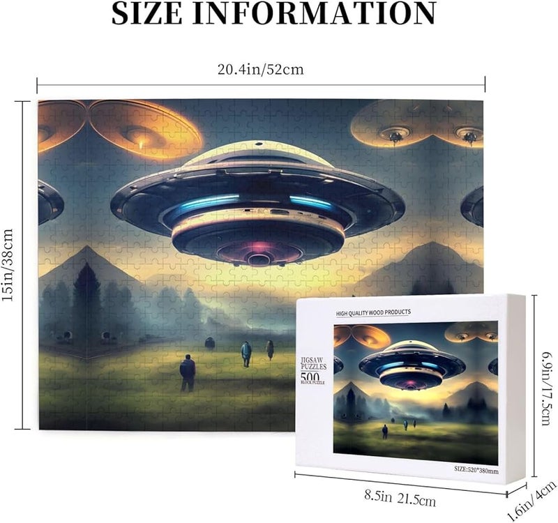 لغز هبوط منطاد فايا 500 قطعة للكبار ديكور المنزل 20.4 × 15 بوصة - Image 4